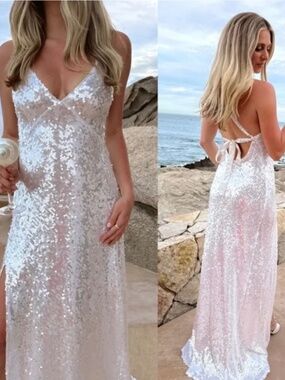 NWOT SHOW ME YOUR MUMU SEQUIN ANDERSON MAXI DRESS S